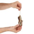 Lasinen kenkäkoriste leopardikuviolla, joulukuusenkoriste, 13 cm, 2 kpl | Floristik24.fi