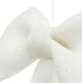 Floristik24 Glitter Bow ripustaa valkoinen 32cm x 42cm