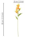 Keinotekoinen Gloriosa-oranssi kukka pitkillä varsilla maljakoihin 80 cm 3 kpl | Floristik24.fi