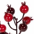 Keinotekoinen granaattiomenanoksa haaroittuvilla varsilla maljakon koristeeksi, 19 cm, 4 kpl | Floristik24.fi
