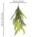 Keinotekoinen saniainen, koristeellinen saniaisen oksa kiinnitettäväksi ja ripustettavaksi, 118 cm | Floristik24.fi