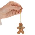 Koristeelliset piparkakkumieskoristeet joulukuuseen, 6 cm, 12 kpl | Floristik24.fi