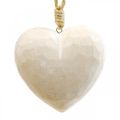 Floristik24 Puinen sydän koristeellinen ripustin koristeellinen sydän ripustamiseen valkoinen 12cm 3kpl