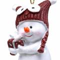 Floristik24 Joulukuusikoristeet ripustettava lumiukko 8cm 4kpl