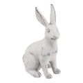 Floristik24 Kani istuu koristeellinen kani tekokivi valkoinen harmaa K21,5cm