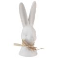 Floristik24 Kanin pää koriste Pääsiäispupu valkoinen kani keraaminen 17cm