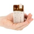 Koristeellinen keraaminen miniatyyritalosetti, pöytäkoriste, 9 cm, 3 osaa | Floristik24.fi