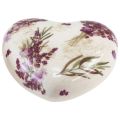 Floristik24 Sydänkoristelu keraaminen koriste laventeli vintage kivitavara 10,5cm