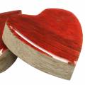 Floristik24 Mango-puusydämet lasitetut Natural, punainen 4,3cm × 4,6cm 16kpl