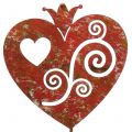 Floristik24 Puutarhatulppa sydän punainen 45,5cm