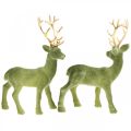 Floristik24 Deco deer koriste figuuri deco poronvihreä H20cm 2kpl