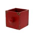 Floristik24 Puulaatikko, punainen laatikko 9x9x9cm 1kpl