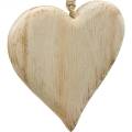 Floristik24 Deco Sydän Ystävänpäivä puinen sydän ripustaa Luonnollinen puinen Deco 4kpl