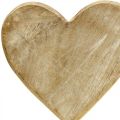 Floristik24 Puinen sydänsydän tikussa deco sydän puu luonnollinen 25,5cm K33cm