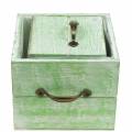Floristik24 Istutuslaatikko puinen laatikko vaaleanvihreä 15x15/12x12cm 2 kpl setti