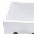 Floristik24 Istutuslaatikko puinen laatikko valkoinen 15x15/12x12cm 2 kpl setti