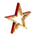 Floristik24 Puinen tähtimerkki, punainen 24,5 cm 2kpl
