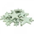 Floristik24 Puiset tähdet deco sprinkles Christmas Mint 3/5/7cm 29p