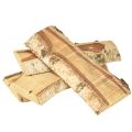 Floristik24 Puinen tarjotin puunkuorella ja koivupuukoristelulla 25 × 10 × 2 cm 4 kpl