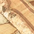 Puinen tarjotin puunkuorella ja koivupuukoristelulla 25 × 10 × 2 cm 4 kpl | Floristik24.fi