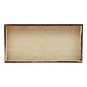 Puinen tarjotin liekkillinen koristeellinen tarjotin pöytäkoriste rustiikki 30×15×3cm