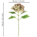 Keinotekoinen hortensia koristekukka varrella, 46cm | Floristik24.fi