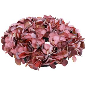 Floristik24 Tekokukat koristeet hortensia seppele keinotekoinen vanha pinkki Ø26cm