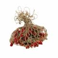 Floristik24 Joulukoristeita puinen tähti luonto / punainen 8cm 15kpl