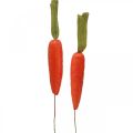 Floristik24 Deco porkkanat, pääsiäiskoristeet, porkkanat langalla, keinotekoiset kasvikset oranssi, vihreä H11cm 36p