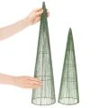 Metalliset kukkakävyt, vihreät, kukka-asetelmiin, 62 cm, 2 kpl | Floristik24.fi