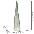 Metalliset kukkakävyt, vihreät, kukka-asetelmiin, 62 cm, 2 kpl | Floristik24.fi