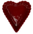 Floristik24 Keraaminen sydänkulho 18cm punainen 2kpl
