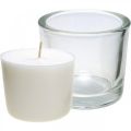 Floristik24 Kynttilä lasissa Kynttiläpurkki vahakynttilä valkoinen Ø9cm K8cm