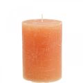 Floristik24 Yksiväriset kynttilät Oranssi Persikka pilarikynttilät 85×120mm 2kpl