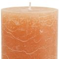 Floristik24 Yksiväriset kynttilät Oranssi Persikka pilarikynttilät 85×150mm 2kpl