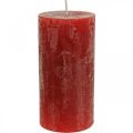 Floristik24 Värilliset kynttilät Red Rustic itsestään sammuvat 70×140mm 4kpl