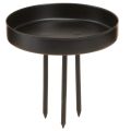 Floristik24 Kynttilänjalka adventtiseppele metalli mattamusta Ø8cm 4 kpl