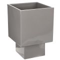 Floristik24 Harmaa kuutiomainen ruukku jalustalla moderniin sisustukseen, 22 cm