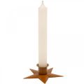Floristik24 Kynttilänjalka kynttilät Adventin tähti ruskea Ø9,5cm 4kpl