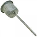 Plug-in kynttilänjalka Shabby Chic harmaa Ø3cm K8,5cm 8 kpl | Floristik24.fi