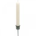 Floristik24 Plug-in kynttilänjalat Shabby Chic harmaa Ø3cm K8,5cm 8kpl