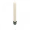 Plug-in kynttilänjalka Shabby Chic harmaa Ø3cm K8,5cm 8 kpl | Floristik24.fi