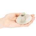 Metallinen kynttilänjalka matta beigenä, pieni kynttilänjalka kartiokynttilöille, 8 cm, 3 kpl | Floristik24.fi