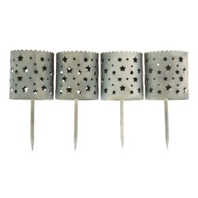 Floristik24 Kynttilänjalka Adventtiseppeleen kiinnittämiseen Ø6,5cm K14cm 4 kpl