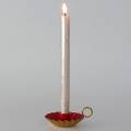 Floristik24 Kynttilänjalka kahvalla emali näyttää punaiselta, kulta Ø13cm K4.4cm