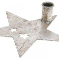 Floristik24 Metallikoristelutähti, kartiomainen kynttilänjalka jouluhopealle, antiikkinäköinen 20cm × 19,5cm