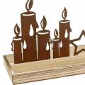 Floristik24 Puinen tarjotin kynttilän siluetti patina 50cm × 17cm