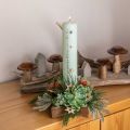 Floristik24 Kynttilänjalka, pöytäkoristeet joulu, kynttilänjalka tähti H7cm Ø20cm/6.5cm