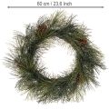 Keinotekoinen männynoksaseppele käpyillä 60 cm | Floristik24.fi