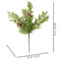 Keinotekoinen männynoksa käpyineen, lumen peitossa, 28 cm, 6 kpl | Floristik24.fi